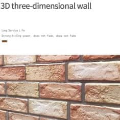 Netscroll Trojrozmerné samolepky na stenu s efektom oranžových tehál (10 ks), NewYorkWall
