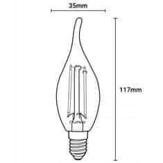 LUMILED 6x LED žiarovka E14 BA35 7W = 60W 770lm 4000K Neutrálna biela 360°