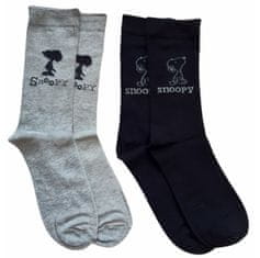 Snoopy ponožky 2 páry šedé/čierne 39-42