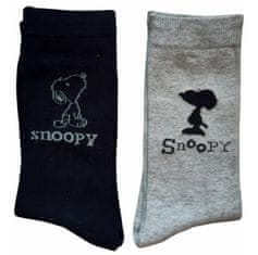 Snoopy ponožky 2 páry šedé/čierne 39-42