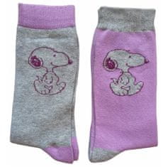 Snoopy ponožky 2 páry lila/šedé 39-42