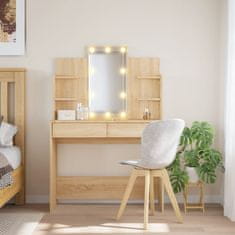 Toaletný stolík s LED svetlami dub sonoma 96x40x142 cm