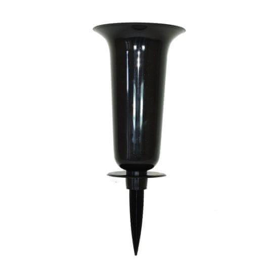 Váza cintorínsky PH zapichovací 35cm čierna