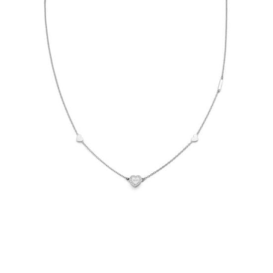 Liu.Jo Pôvabný oceľový náhrdelník so srdiečkami Essential LJ2169