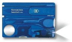 Victorinox 0.7322.T2 SwissCard Lite, blue translucent imitácia platobnej karty, 13 funkcií, LED