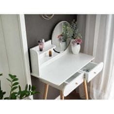 JOKOMISIADA Biely toaletný stolík + taburetka