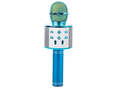 Verk  01377 Karaoke Bluetooth mikrofón, 1800mAh modrá