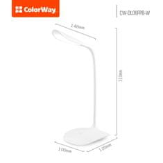 ColorWay LED stolná lampa CW Flexi CW-DL06FPB-W - biela