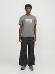 Jack&Jones Pánske tričko JCOMAP Regular Fit 12252376 Agave Green (Veľkosť L)
