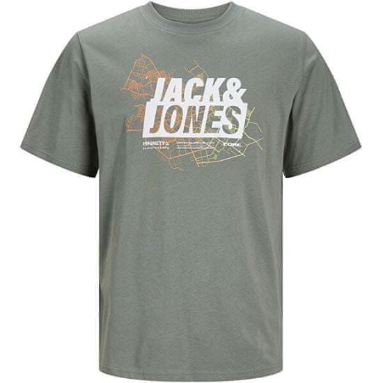 Jack&Jones Pánske tričko JCOMAP Regular Fit 12252376 Agave Green