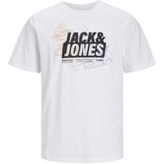 Jack&Jones Pánske tričko JCOMAP Regular Fit 12252376 White (Veľkosť L)
