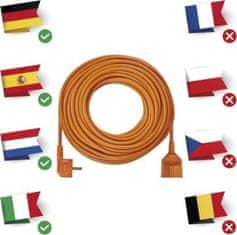 EMOS Prodlužovací kabel 30 m / 1 zásuvka / oranžový / PVC / 250 V / 1,5 mm2