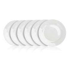 Banquet Sada mělkých porcelánových talířů BASIC 24 cm, 6 ks, bílé