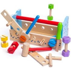 Bigjigs Toys dřevěné hračky Ponk a přepravka na nářadí