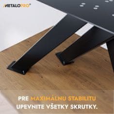 MetaloPro Kovová čierna stolová noha, centrálna stolová podnož, pre až 150 kg ťažké stolové dosky, jedálenský stôl stolík konferenčný stolík obývačkový stolík, priemyselná moderná obývačka