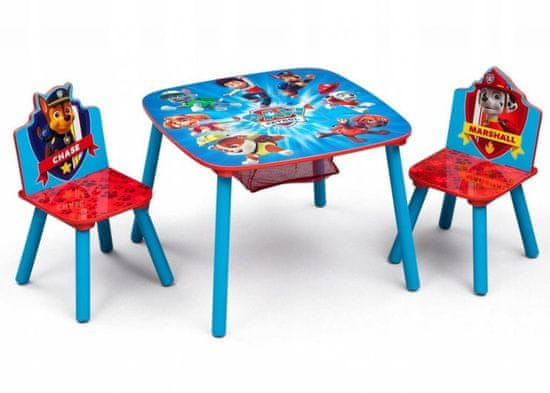 bHome Detský stôl s stoličkami Tlapková Patrola - záchranári