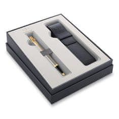 Parker IM Brushed Metal GT guličkové pero, darčeková kazeta s puzdrom