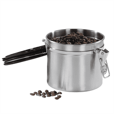 Xavax dóza na 500 g mletej kávy alebo iné potraviny, vzduchotesná, ušľachtilá oceľ, strieborná