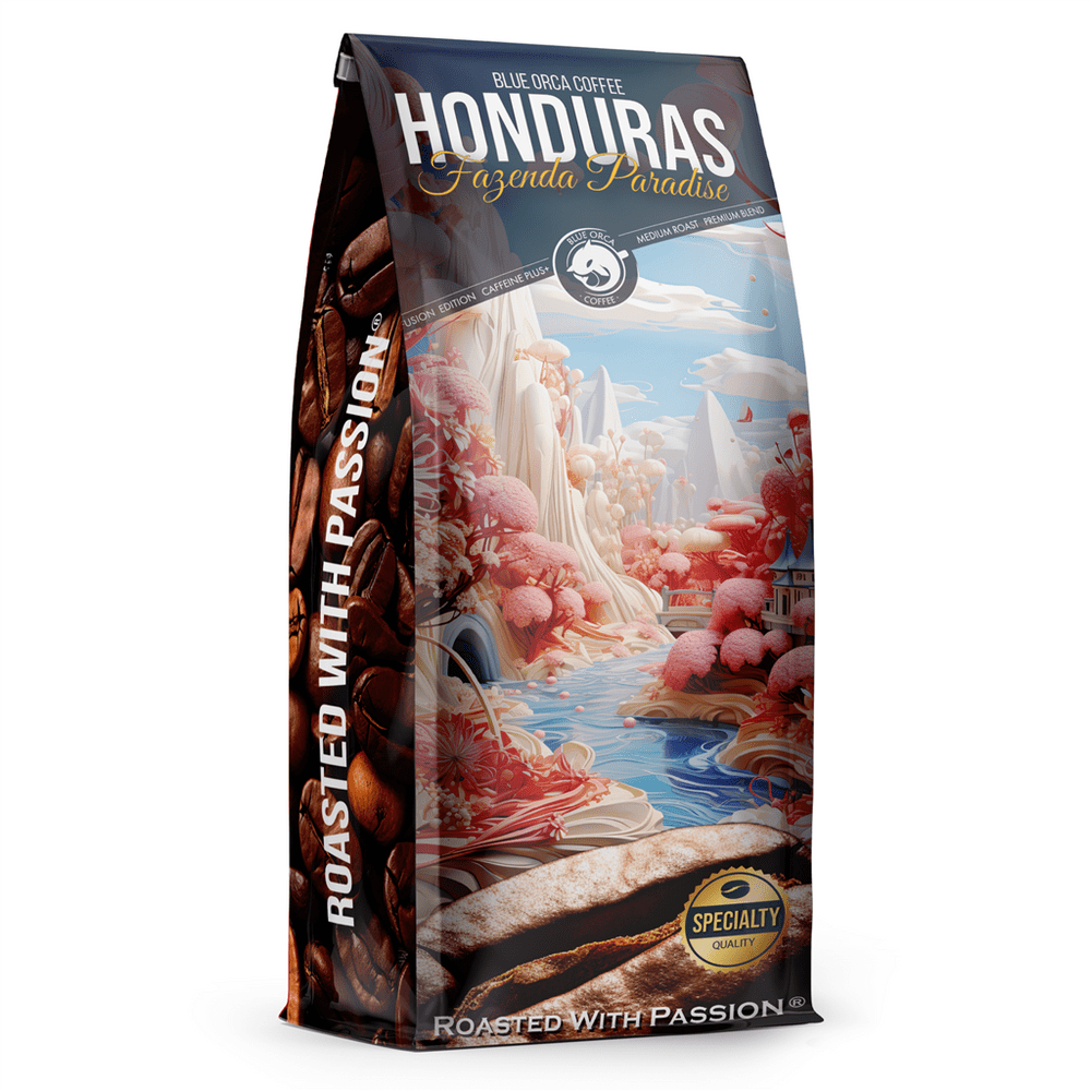 WEBHIDDENBRAND Blue Orca Fusion Honduras Fazenda Paradiso, zrnková káva, 1 kg, Arabica/Robusta (75/25 %)