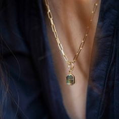 Decadorn Štýlový pozlátený náhrdelník s perleťou Chunky