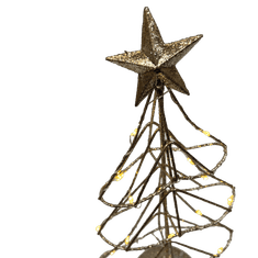 PRODEX Stromček s hviezdou LED zlatý 30 cm