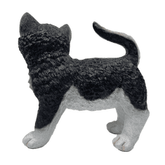 PRODEX Mačka polykameň čierna a biela 23 x 22 cm