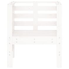 Vidaxl Záhradné stoličky 2 ks biele 61,5x53x71 cm borovicový masív