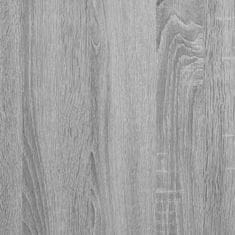Petromila vidaXL Skrinka s kolieskami sivá sonoma 60x22x79 cm kompozitné drevo