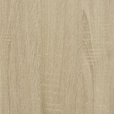 Petromila vidaXL Skrinka s kolieskami dub sonoma 60x22x79 cm kompozitné drevo