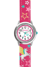 CLOCKODILE Ružové dievčenské hodinky UNICORN