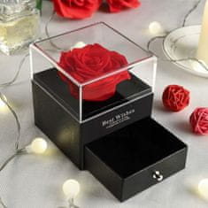 TopKing Večná ruža v darčekovej krabičke + náhrdelník