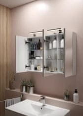 Deftrans Kúpeľňová nástenná skrinka so zrkadlom biela 60 cm