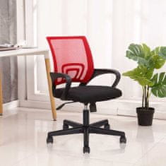 Timeless Tools Kancelárska otočná stolička s podrúčkami v rôznych farbách- červená