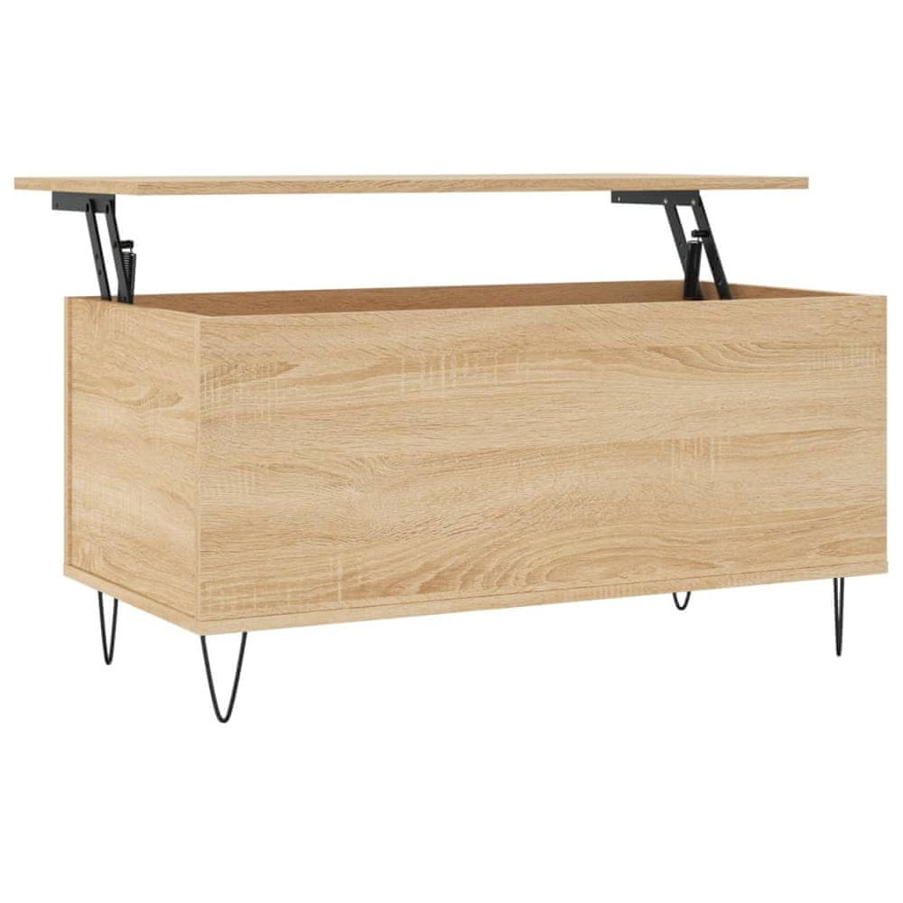 Vidaxl Konferenčný stolík dub sonoma 90x44,5x45 cm spracované drevo