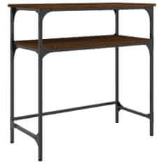 Vidaxl Konzolový stolík hnedý dub 75x35,5x75 cm kompozitné drevo