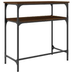 Vidaxl Konzolový stolík hnedý dub 75x35,5x75 cm kompozitné drevo