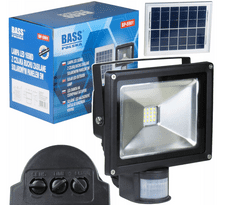 Bass LED reflektor 20W s pohybovým senzorom a solárnym panelom BP-5901