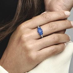 Pandora Trblietavý strieborný prsteň s modrými kryštálmi Timeless 192389C01 (Obvod 56 mm)