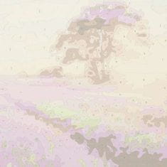 KIK Maľovanie podľa čísel: Levanduľové pole, plátno na ráme 40x50 cm