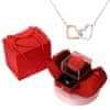Dámsky strieborný náhrdelník so zirkónovými kryštálikmi s darčekovou krabičkou – originálny valentínsky darček pre ňu, darček na Valentína pre ženu | HEARTS_APPLEROSE