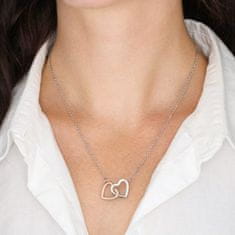 Lovilion Dámsky strieborný náhrdelník so zirkónovými kryštálikmi s darčekovou krabičkou – originálny valentínsky darček pre ňu, darček na Valentína pre ženu | HEARTS_APPLEROSE