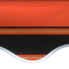 Vidaxl Tieniaca plachta na markízu, plátená, oranžovo hnedá 350x250 cm