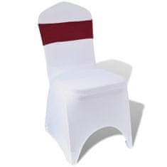 Vidaxl Bordová dekoratívna stuha na stoličku s diamantovou sponou 25 ks