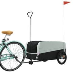Vidaxl Vozík za bicykel, čierno sivý 45 kg, železo