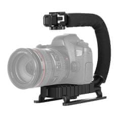 C-Shaped Handle držiak na kamery / fotoaparáty, čierny