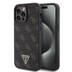 Guess Zadný kryt PU Leather 4G Triangle Metal Logo pre iPhone 14 Pro Max Black