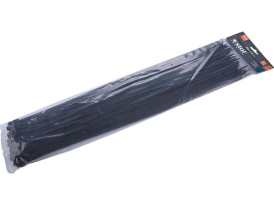 Extol Premium Pásky sťahovacie na káble čierne, 500x4,8mm, 100ks, nylon PA66