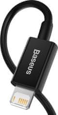 Noname Baseus Lightning Superior Series cable, Fast Charging, Data 2.4A, 1m Black (CALYS-A01)