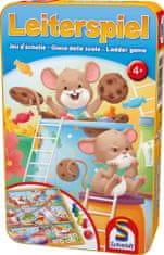 Schmidt Detská hra Myšky a rebríky v plechovej krabičke
