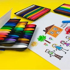 Netscroll Kompaktné voskové pastelky (24 kusov), Crayons